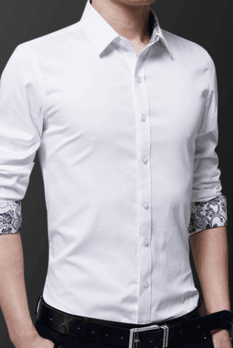 Men's Shirts Mens Button Down Shirts In Navy Blue Pink White Oriental Design