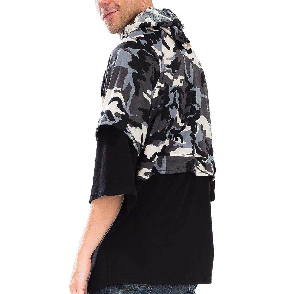Mens Camo Pullover Shirt by VacationGrabs with a stylish hood and relaxed fit for casual wear