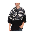 Mens camo pullover shirt with short sleeves and hoodie style perfect for casual wear