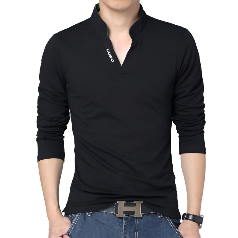 Men's Shirts Mens Casual Long Sleeve Shirts Mandarin Collar Slim Fit Fashion