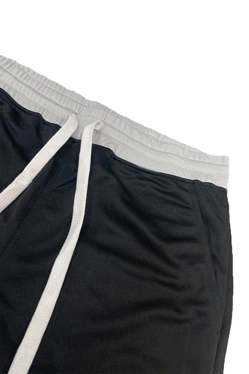 Black Men's Shorts with White Drawstring for Comfortable mens casual sportswear