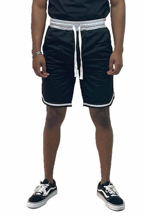 Men's Casual Sportswear Black Shorts with Comfortable Fit and Drawstring Waistband