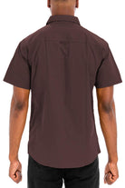 Men's Shirts Mens Chocolate Brown Two Pocket Button Down Shirt
