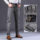 Men's Pants - Jeans Mens Classic Denim Trouser Pants Slim Jeans 6 Colors