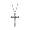 Men's cross necklace high polished from VacationGrabs featuring intricate detailing and a durable chain