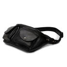 VacationGrabs men's crossbody sling bags in black leather with multiple pockets for convenience