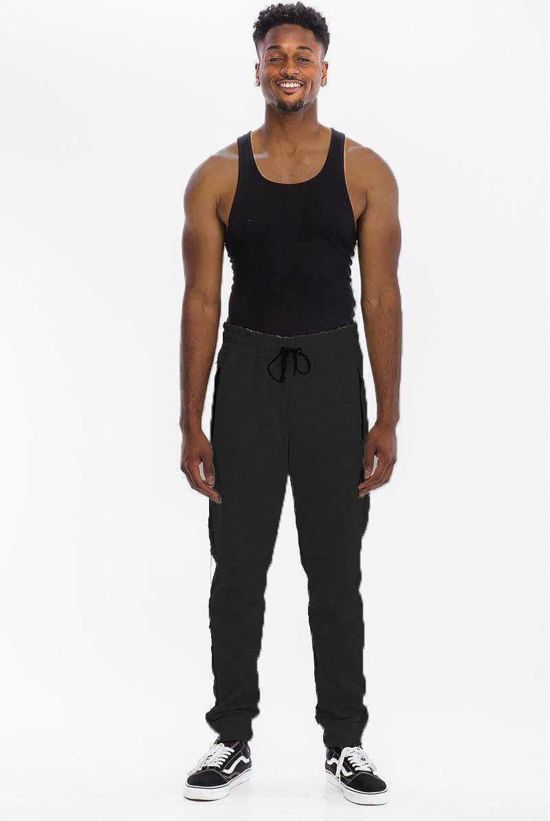 Men's Pants - Joggers Mens Dark Grey Heathered Sweat Pants Joggers