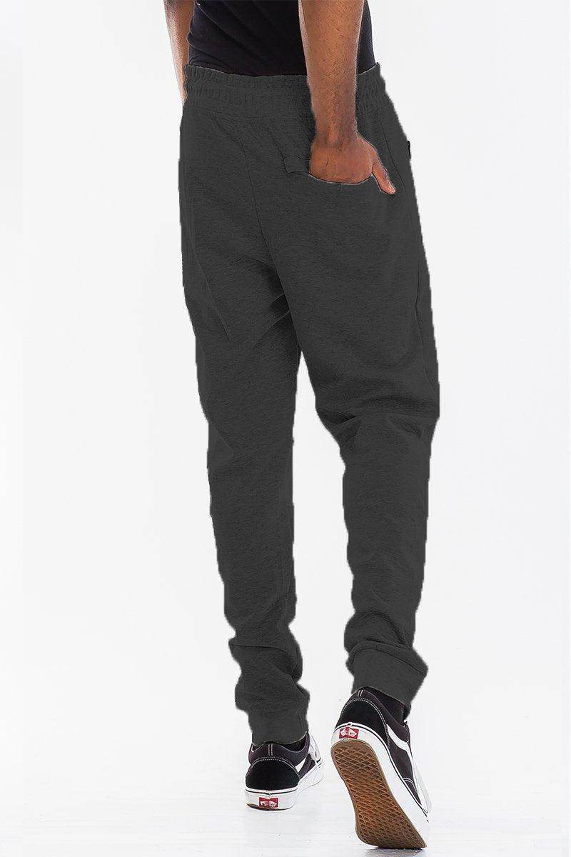 Mens dark grey joggers from VacationGrabs with a relaxed fit and side pockets