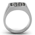 Men's Jewelry - Rings Mens Diamond Block Stainless Steel Synthetic Crystal Rings