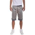 VacationGrabs mens double mesh sports shorts in gray with side pockets and a comfortable fit