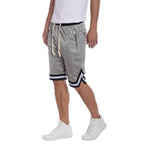 Mens Double Mesh Sports Shorts by VacationGrabs with breathable fabric and stylish side stripes