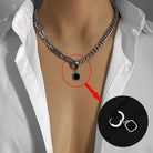 Men's Jewelry - Necklaces Mens Dual Design Stainless Steel Stitch Necklace Chain