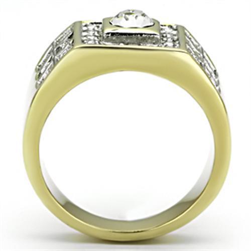Men's Jewelry - Rings Mens Gold Rhinestone Stainless Steel Synthetic Crystal Ring