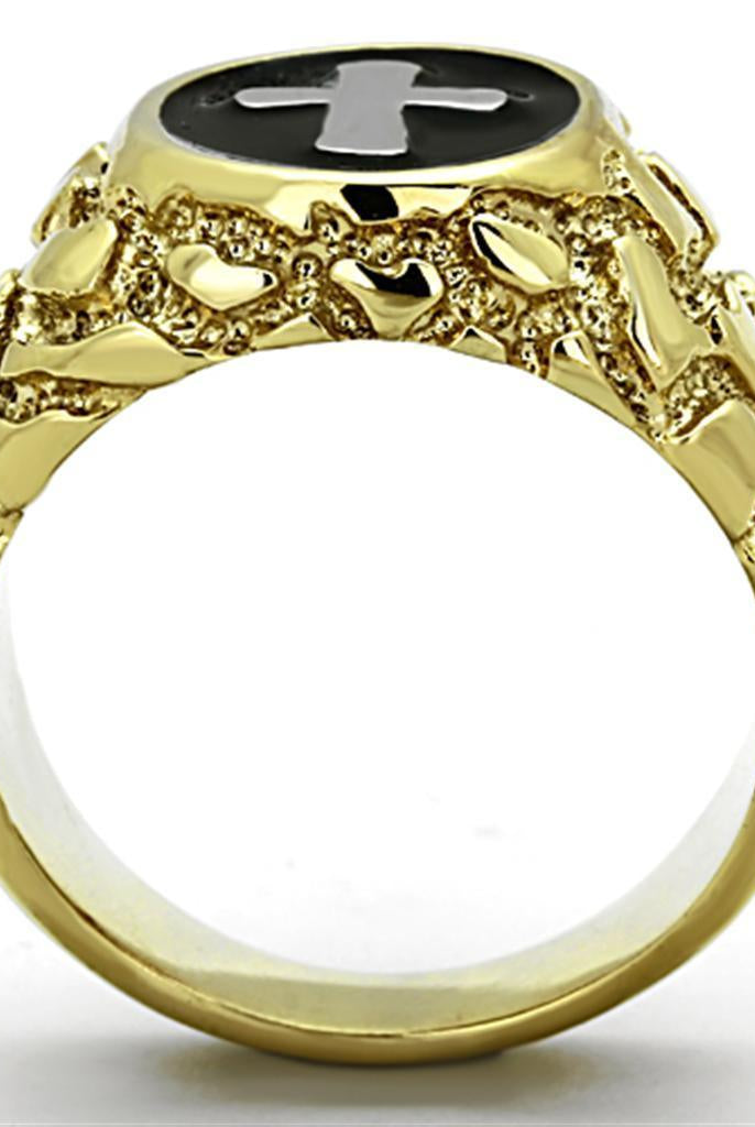 Men's Jewelry - Rings Mens Gold Stainless Steel No Stone Cross Rings