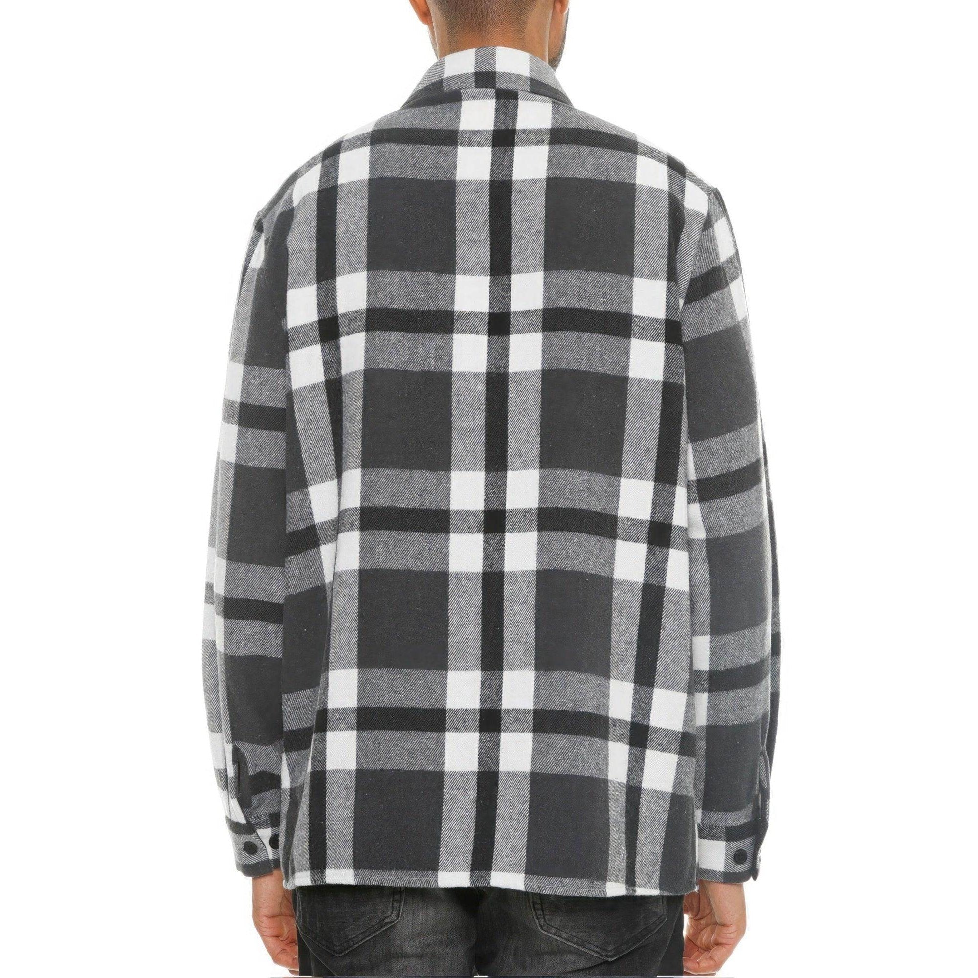Men's Grey Checkered Outerwear by VacationGrabs with Soft Fabric and Stylish Design
