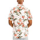 Men's Hawaiian shirt green multi with vibrant floral patterns for a relaxed summer look