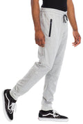 Mens Heather Gray Sweatpants from VacationGrabs featuring zip pockets and a comfortable fit