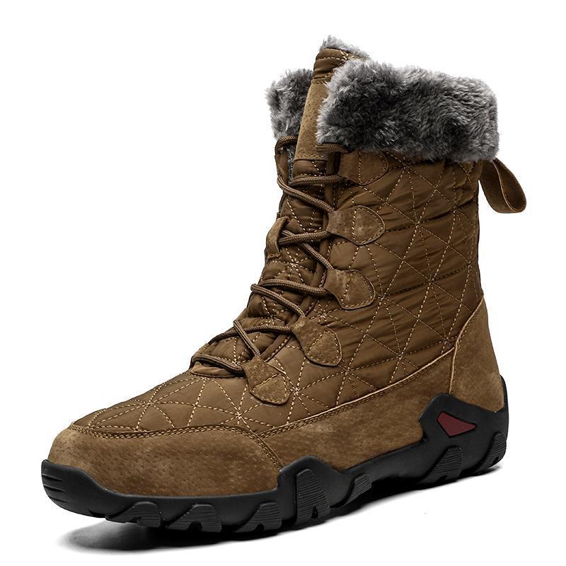  Mens High Ankle Snow Boots Waterproof Thick Plush Warm Lining
