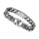 Men's high polished bracelet with a stylish chain design crafted for modern fashion