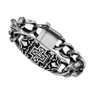 VacationGrabs men's high polished bracelet with intricate design and secure clasp for stylish wear
