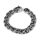 Men's high polished bracelet with a bold chain design and secure clasp for stylish accessory