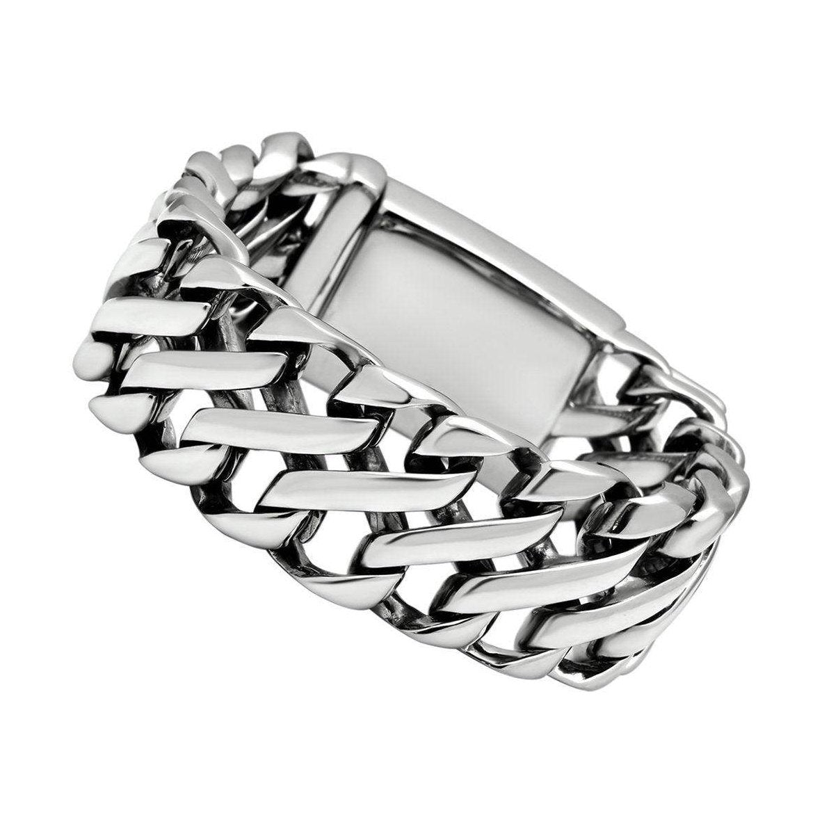 VacationGrabs men's high polished bracelet with a stylish woven design for everyday wear
