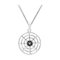 VacationGrabs men's high polished necklace with a unique web design pendant for stylish men's fashion