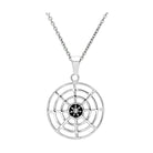 VacationGrabs men's high polished necklace with a unique web design pendant for stylish men's fashion