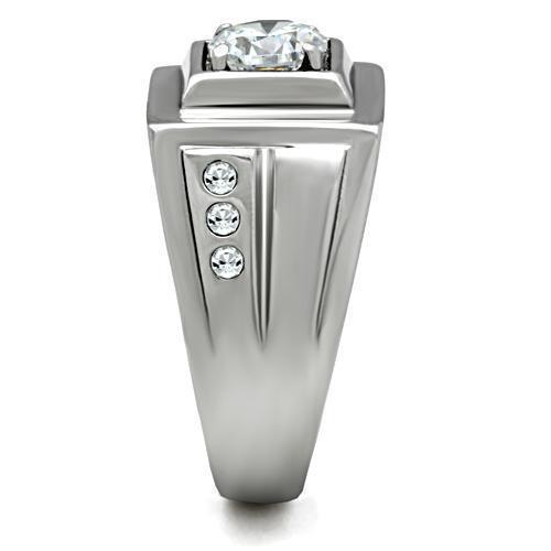 Men's Jewelry - Rings Mens Jeweled Stainless Steel Cubic Zirconia Rings Style