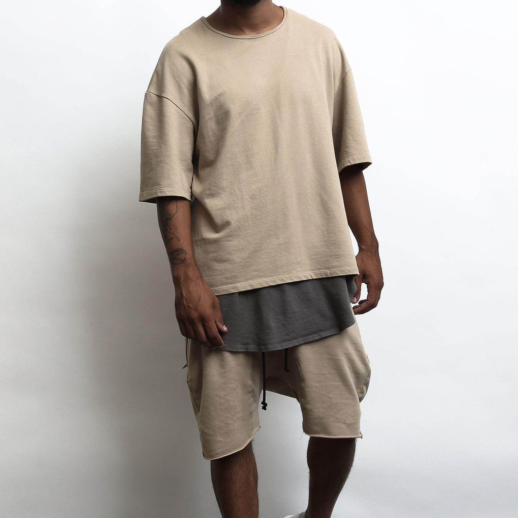 Mens khaki shorts by VacationGrabs with a relaxed fit for comfortable summer wear