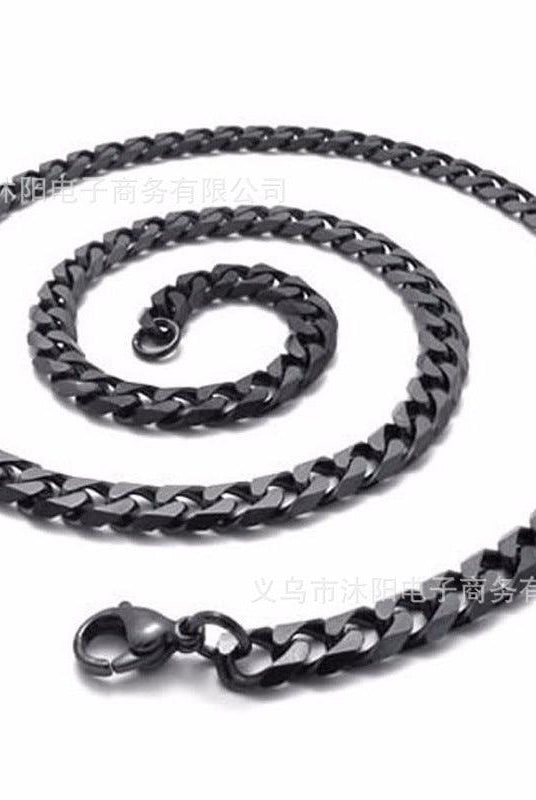 Men's Jewelry - Necklaces Mens Necklace With Titanium Steel Ground Chain