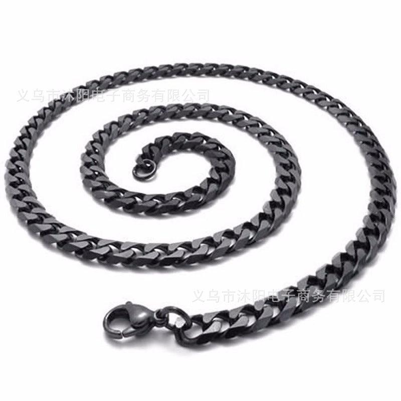 Men's Jewelry - Necklaces Mens Necklace With Titanium Steel Ground Chain