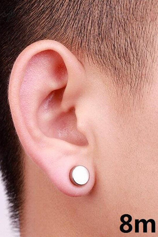 Men's Jewelry - Earrings Mens Non Pierced Magnetic Earrings Stainless Steel Earring Studs