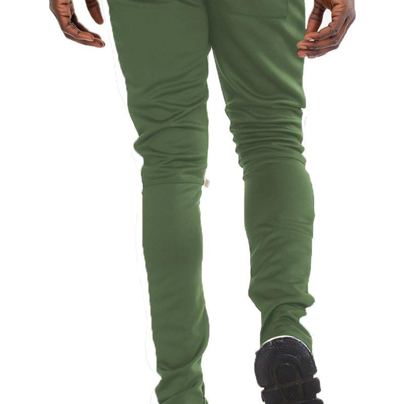 Men's Pants - Joggers Mens Olive Green Classic Slim Fit Track Pants
