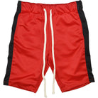 Men's Shorts Mens Red Black Single Stripe Shorts