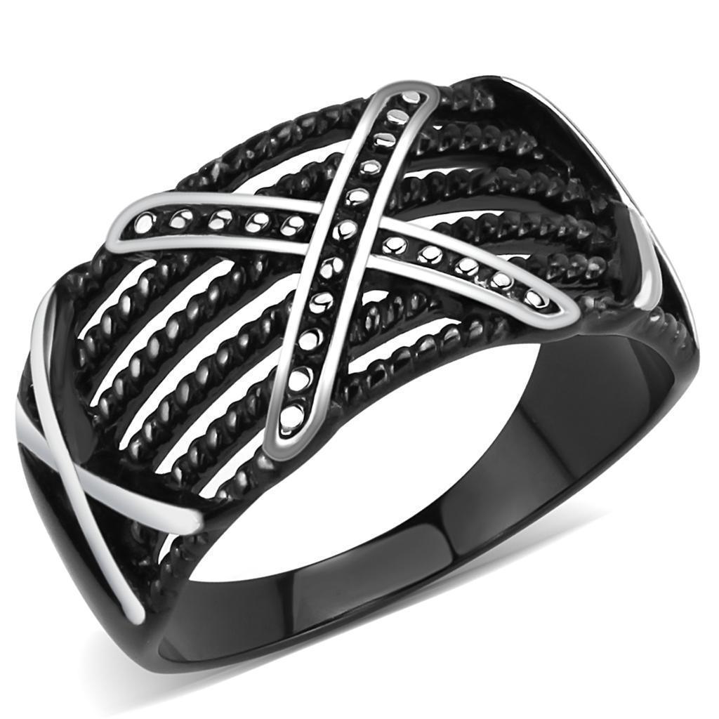 Men's Jewelry - Rings Mens Rhinestone X Black Stainless Steel No Stone Rings