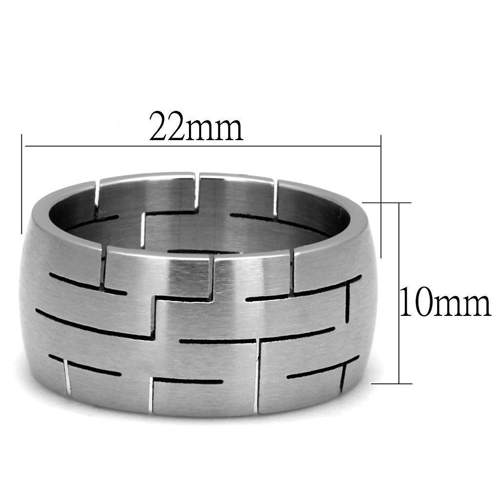 Men's Jewelry - Rings Mens Silver Maze Stainless Steel No Stone Rings