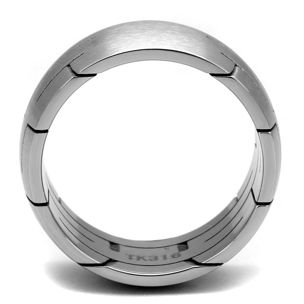 Men's Jewelry - Rings Mens Silver Maze Stainless Steel No Stone Rings