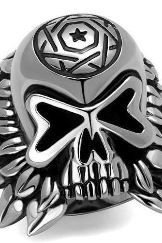 Men's Jewelry - Rings Mens Skull Mask Stainless Steel No Stone Rings