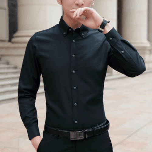 Men's Shirts Mens Slim Fit Button Down Long Sleeve Oxford Shirt