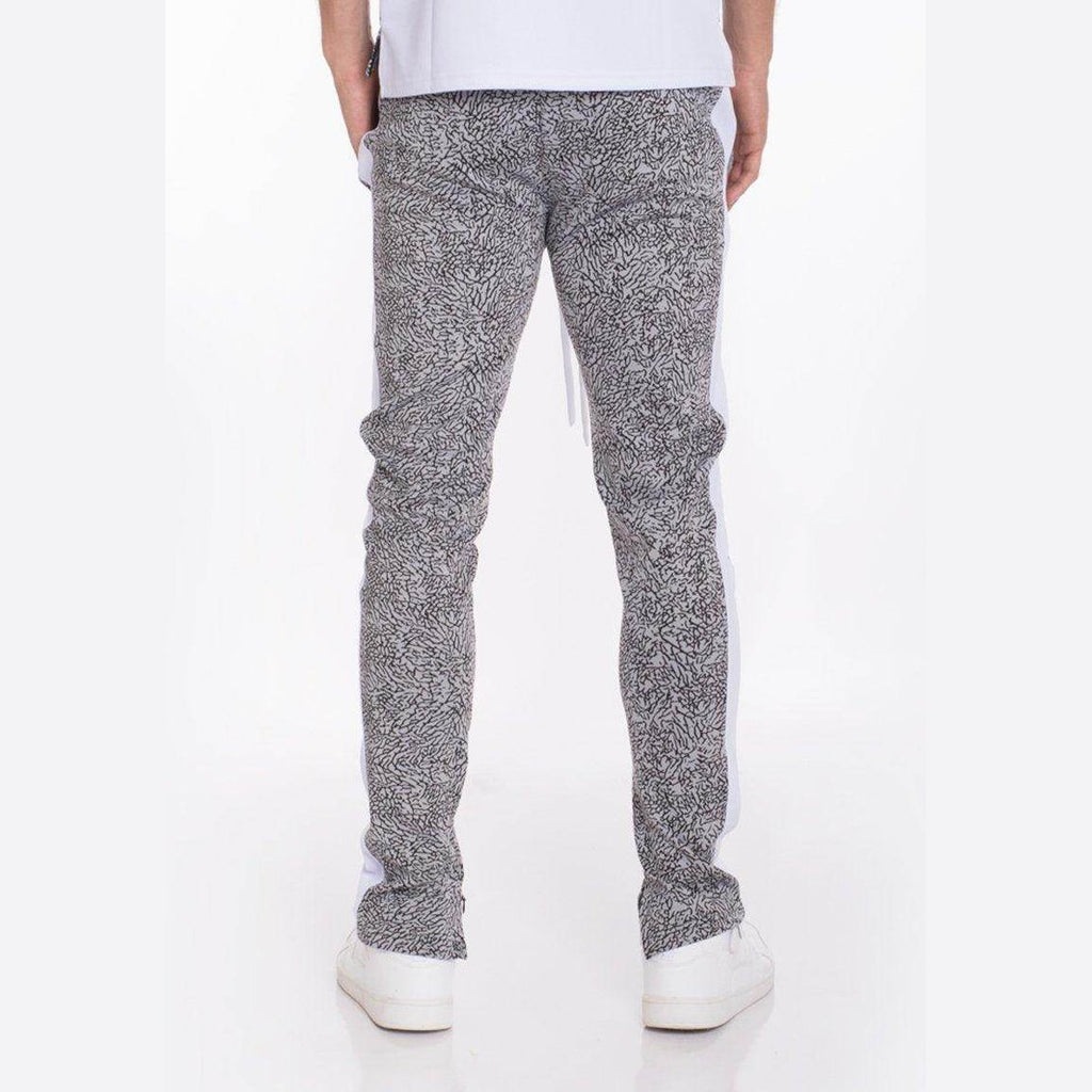 Mens Slim Joggers with White Noise Print from VacationGrabs for a modern, stylish look