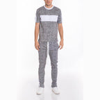 Mens Slim Joggers White Noise Print from VacationGrabs with a stylish and comfortable fit