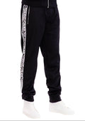 Men's Snake Stripe Track Pants by VacationGrabs with contrasting side stripes for a stylish look