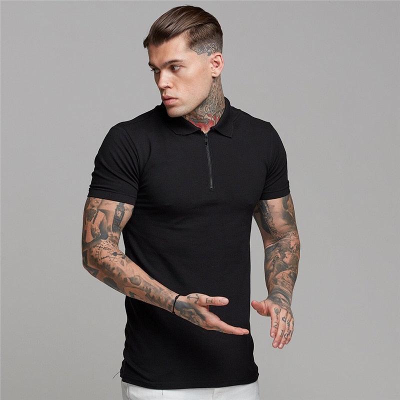 Men's Shirts Mens Solid Polo Shirts Short Sleeve Slim Fit