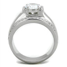 Mens stainless steel ring with a large centerpiece and elegant side detailing for a sophisticated look