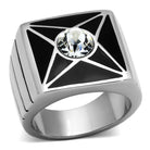 Men's Jewelry - Rings Mens Star Gem Stainless Steel Synthetic Crystal Rings