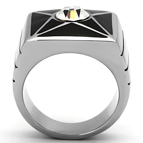 Men's Jewelry - Rings Mens Star Gem Stainless Steel Synthetic Crystal Rings