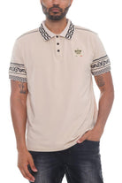 Men's Shirts Mens Tan Version Couture Polo Button Down Shirt