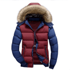 Men's Jackets Mens Two Tone Puffer Jacket With Removable Hood