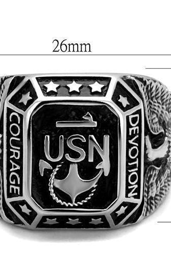 Men's Jewelry - Rings Mens Usn Courage Ring Stainless Steel Epoxy Navy Ring